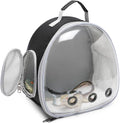 Small Animal Carrier Backpack Space Capsule Bubble Window Carrier Backpack for Lizard Guinea Pig (Black)