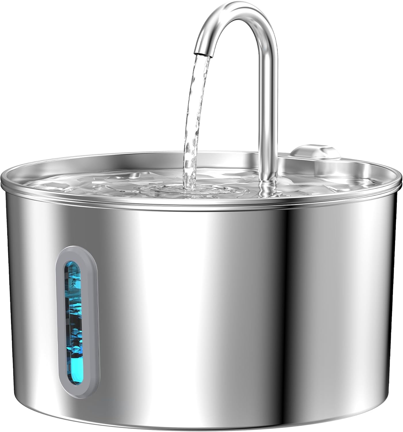 Cat Water Fountain Stainless Steel: Cat Fountain for Drinking - Automatic Pet Water Fountain for Cats Inside - 74oz/2.2L Dog Water Dispenser Drinking Supplies Metal Kitty Spout Animal Waterer Bowl