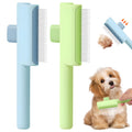 Pet Hair Removal Comb Flea Comb,New One-Click Self-Cleaning Pet Removal Combs for Short&Long Hair(Blue+Green）