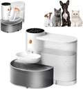 Smart Wireless Pet Water Fountain, No Filter, 3.5L Large Capacity, Rechargeable Automatic Water Dispenser for Cats and Small Dogs, Wastewater Separation Always Fresh Water