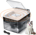 Cat Water Fountain with Dust Cover, 102 oz/3L Automatic Cat Water Dispenser Bowl with Battery Operated, Cat Fountain Super Silent Pet Water Fountain for Dogs and Cats Indoor(<30dB)